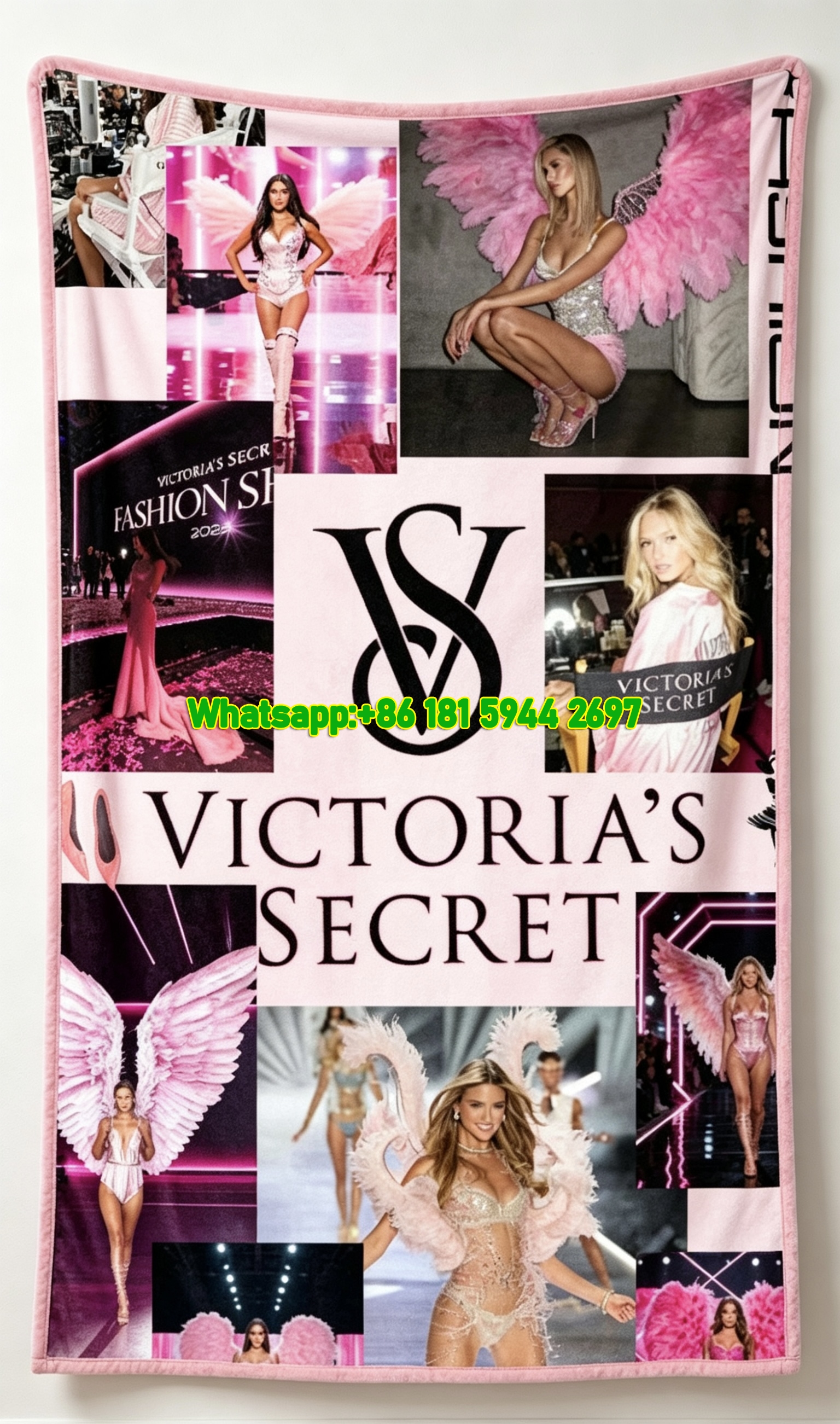 Victoria's Secret Fashion Show Flannel Sofa Throw Blanket Soft Warm Luxury Brand Blanket V225